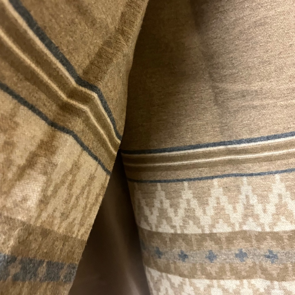 Liz Claiborne Brown Fringe Maxi Skirt with Geometric Border - Picture 2 of 5